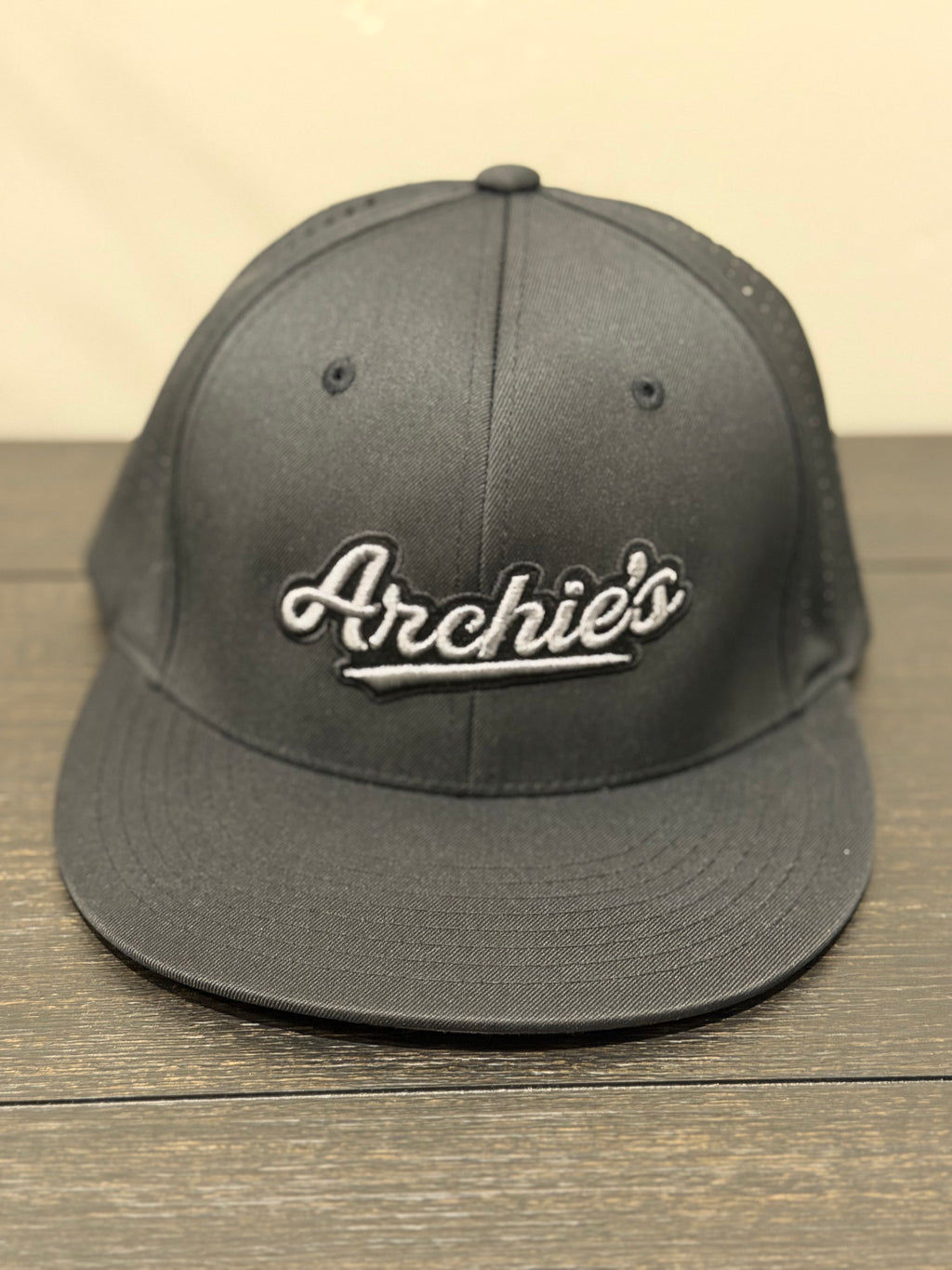 Archie’s flex fit hat available in3 colors  pink, black & gray