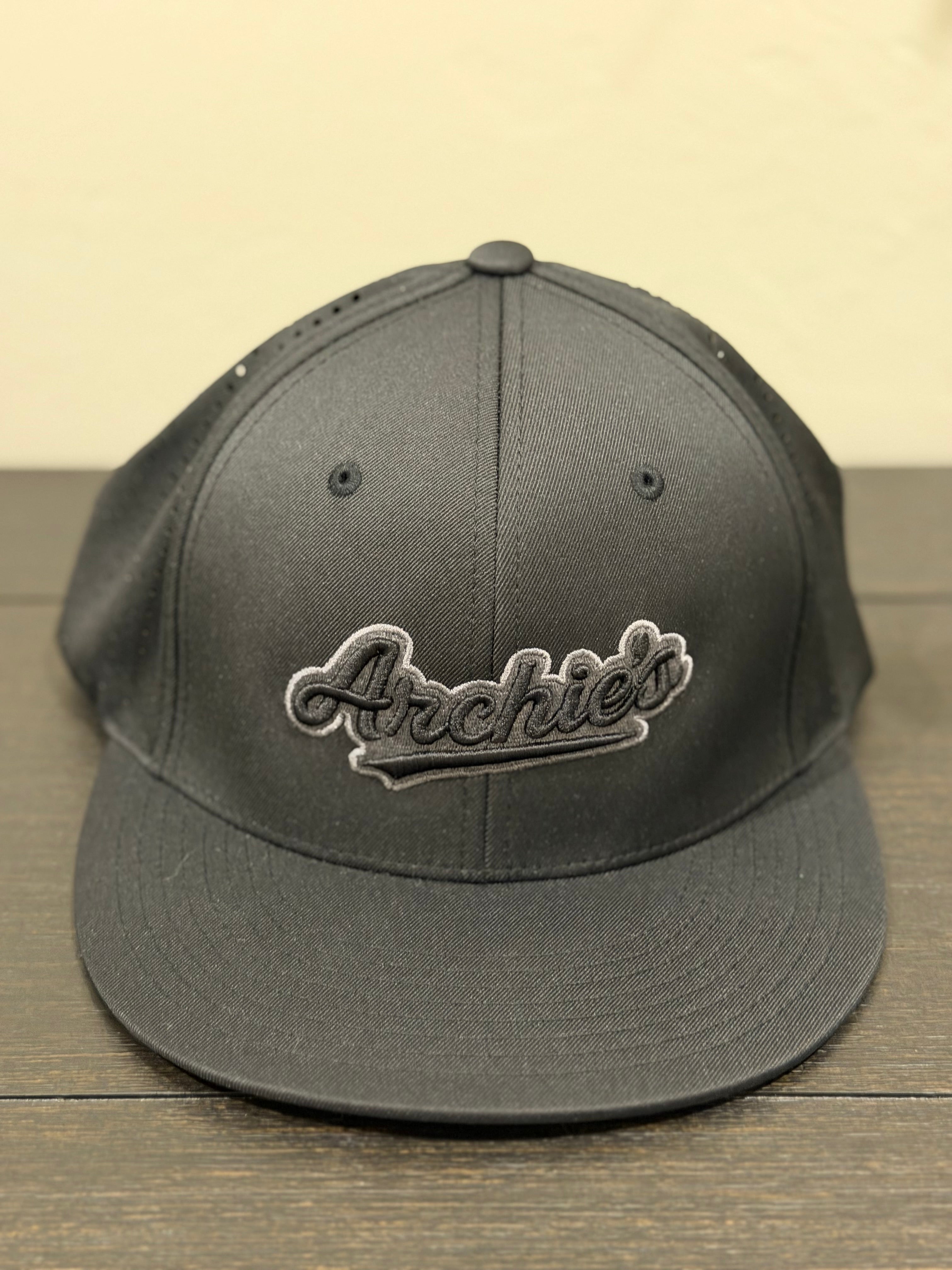Archie’s flex fit hat available in3 colors  pink, black & gray
